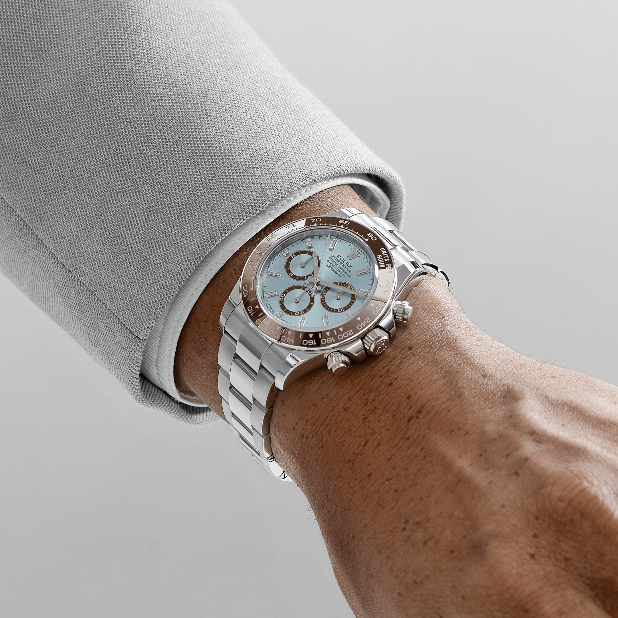Rolex Daytona 126506 Platinum Ice Blue Diamond Baguette Dial (2026