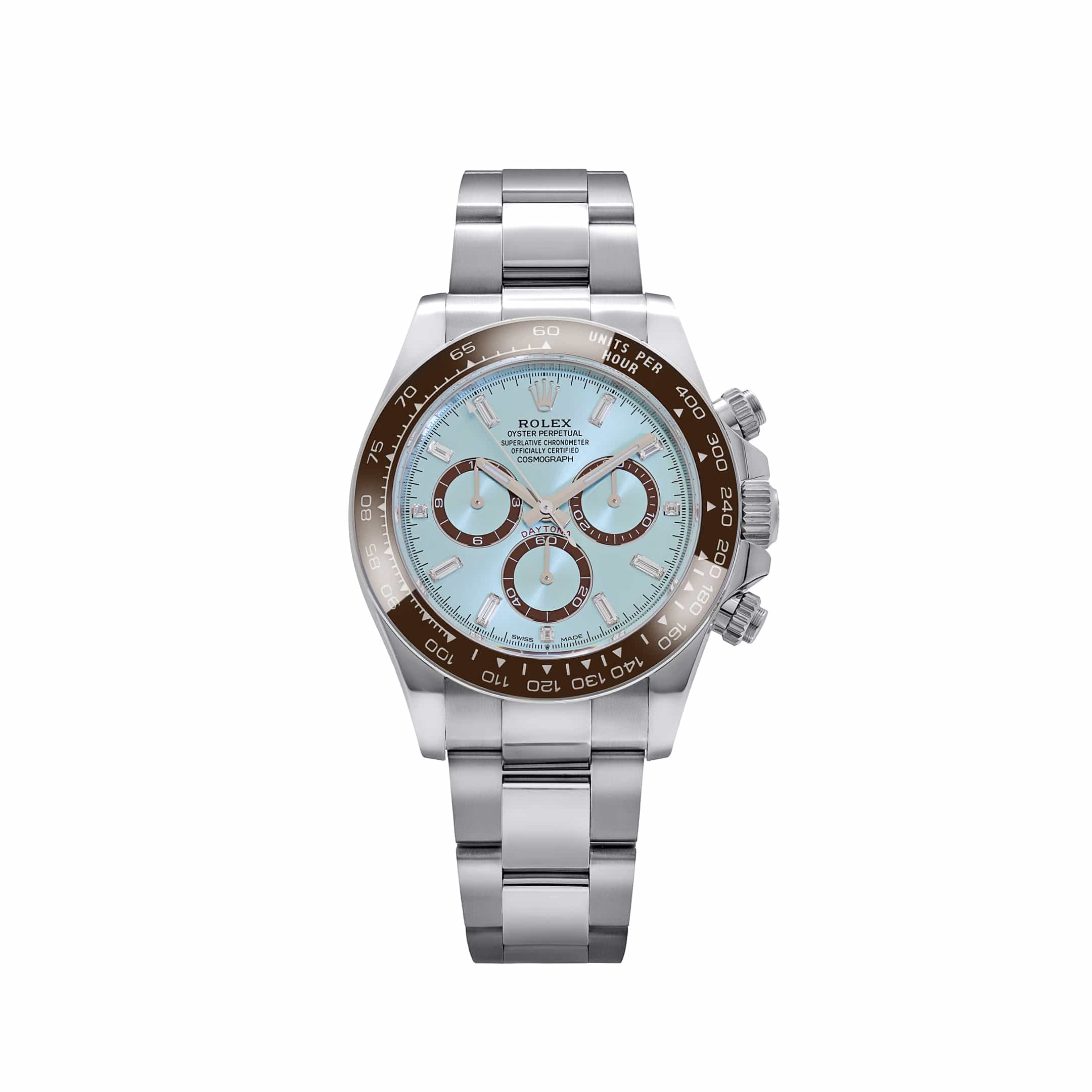 Rolex Daytona 126576TBR Platinum Ice Blue Diamond Dial Diamond