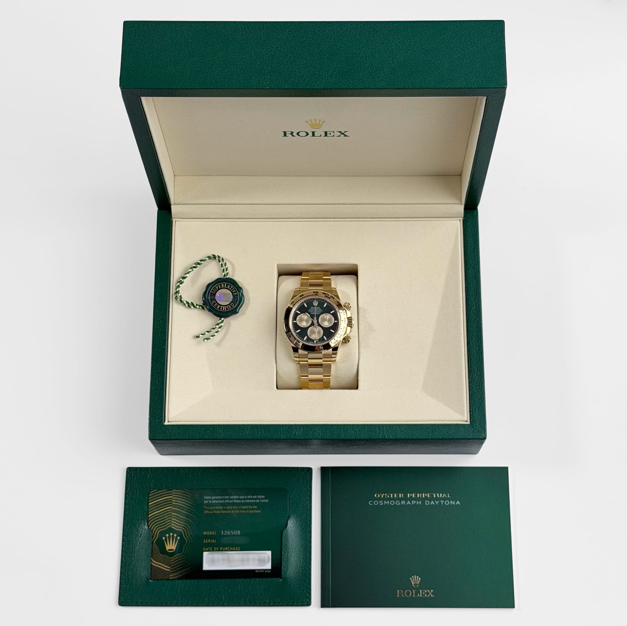 Rolex Daytona 126508 'John Mayer 2.0' Yellow Gold Bright Green and Golden Dial (2026)