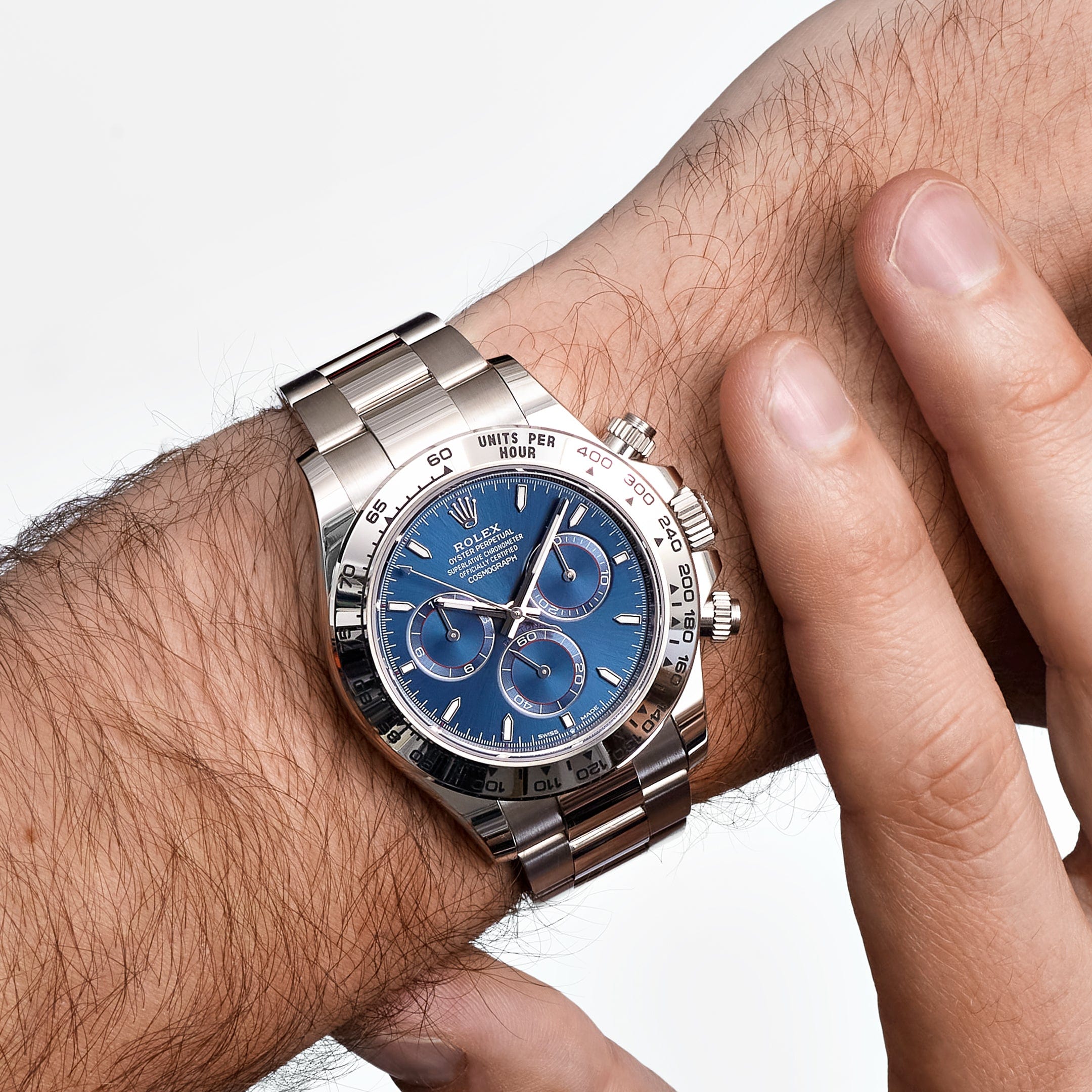 HOT Rolex Daytona White Gold Blue Face Rolex Daytona 126509