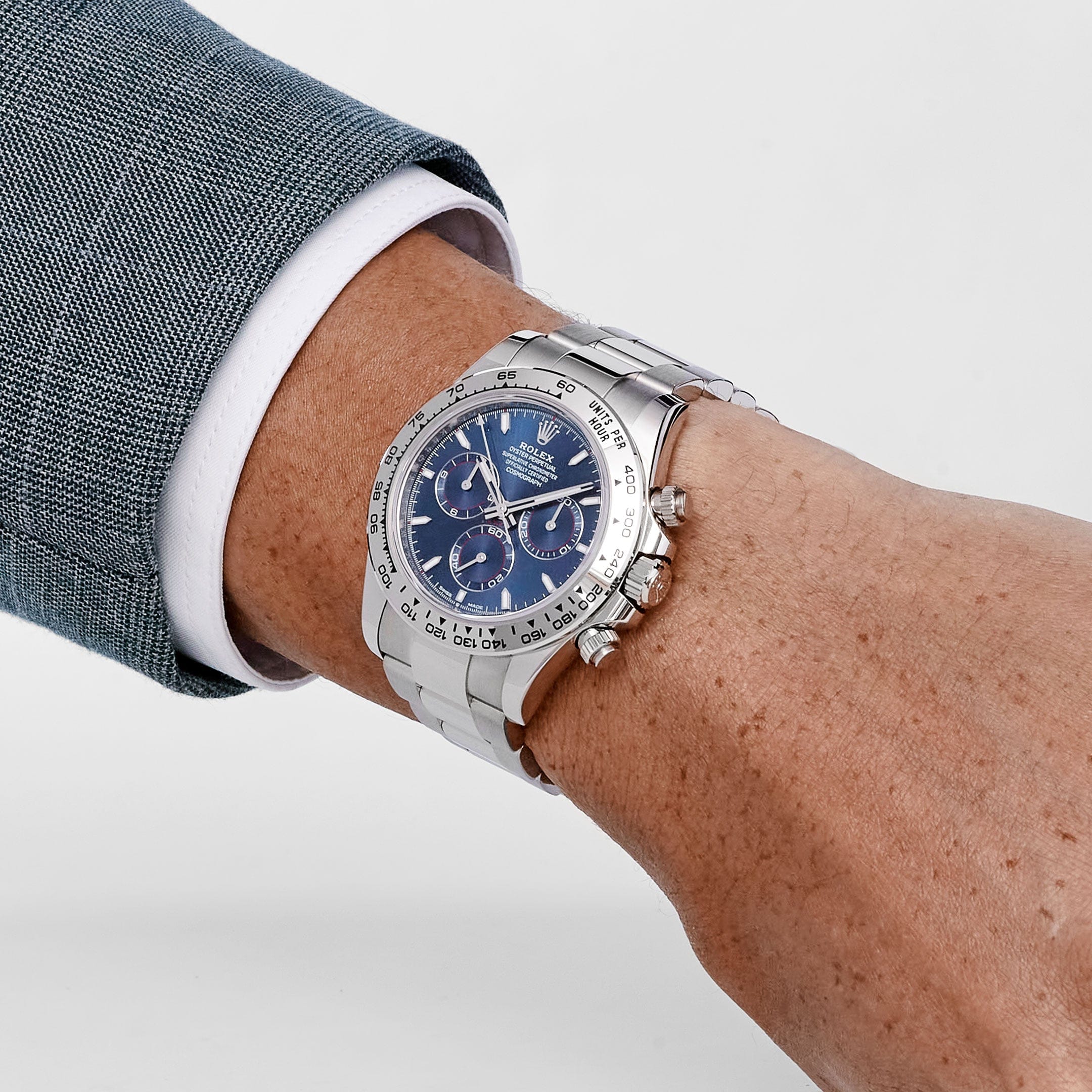 Rolex Daytona 126509 White Gold Bright Blue Dial (2026) – Wrist