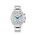 Rolex Daytona 126576TBR Platinum Ice Blue Pave Diamond Dial Diamond Bezel