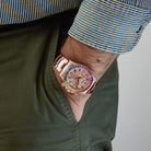 Rolex Daytona 126595RBOW 'Rainbow' Rose Gold Pave Diamond Dial Sapphire Bezel (2024)