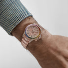 Rolex Daytona 126595RBOW 'Rainbow' Rose Gold Pave Diamond Dial Sapphire Bezel (2024)