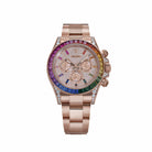 Rolex Daytona 126595RBOW 'Rainbow' Rose Gold Pave Diamond Dial Sapphire Bezel (2024)