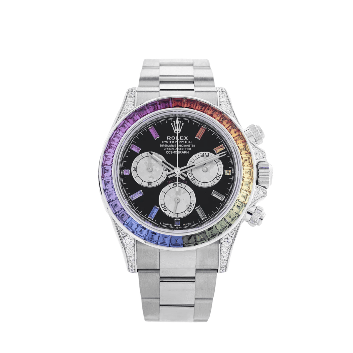 Rolex Daytona 126599RBOW 'Rainbow' White Gold Black Dial Sapphire Dial Sapphire Bezel Oyster
