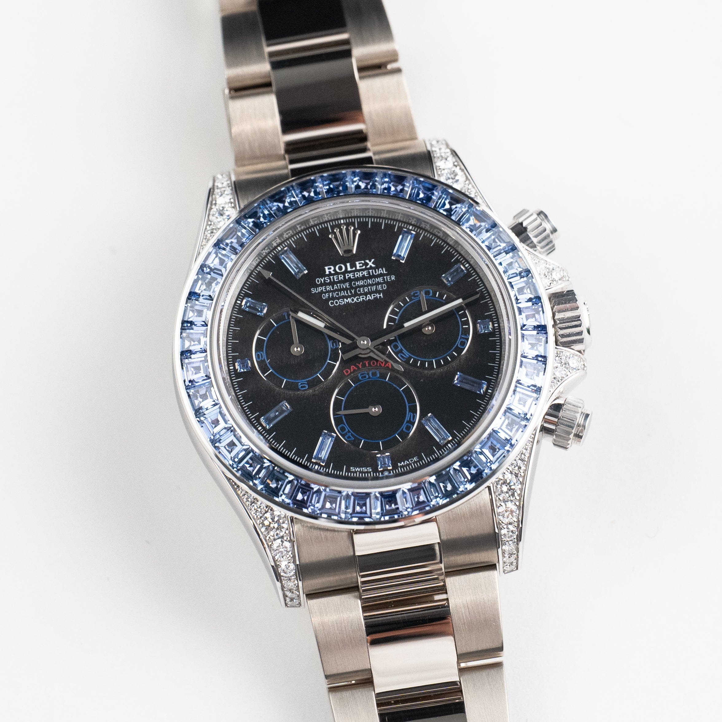 eleganceクォーツ Rolex Daytona 126599TSA White Gold Silver Sheen Obsidian Dial