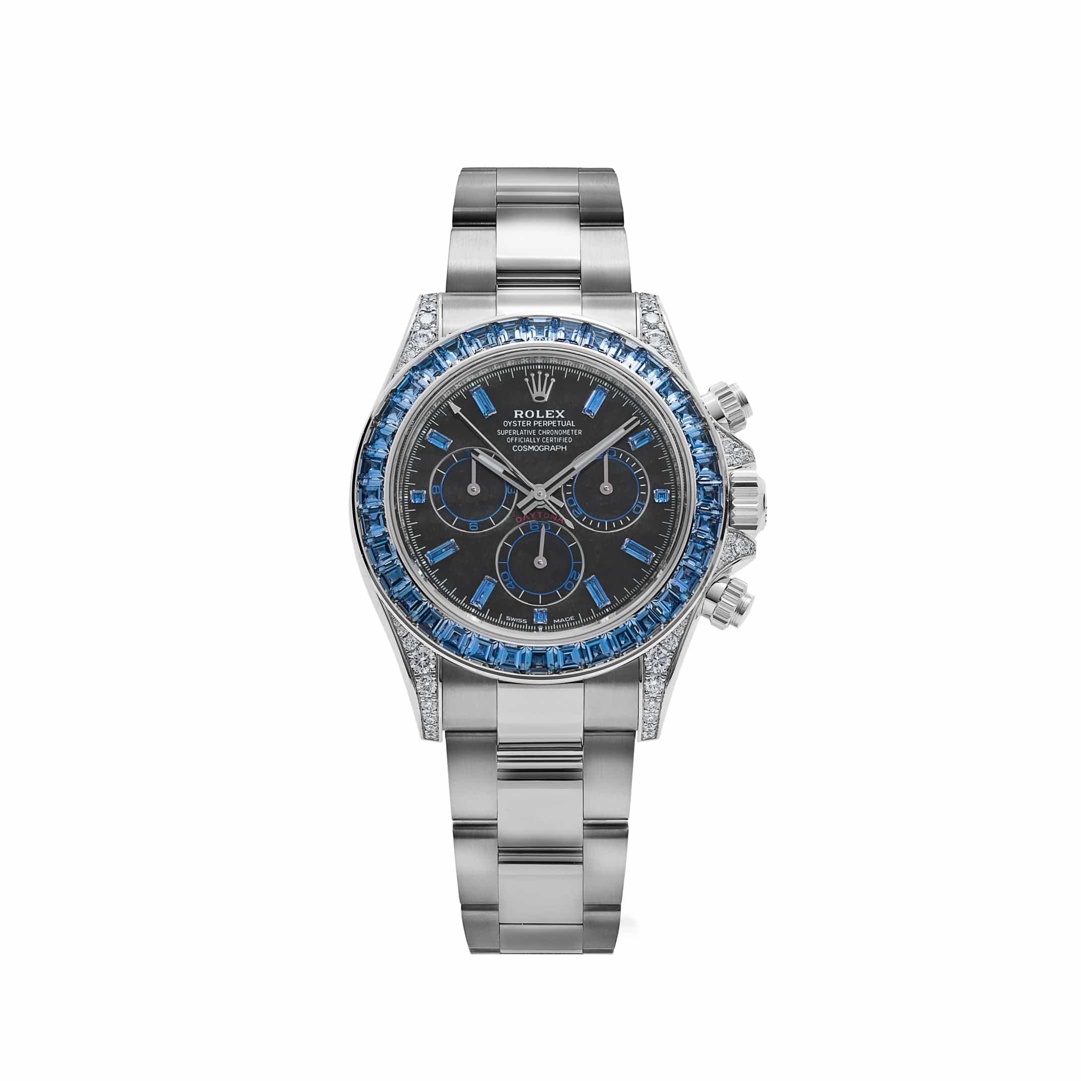 eleganceクォーツ Rolex Daytona 126599TSA White Gold Silver Sheen Obsidian Dial