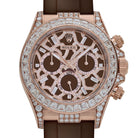 Rolex Daytona 'Giraffe' 126555TBR Rose Gold Chestnut Brown Diamond Dial Diamond Bezel