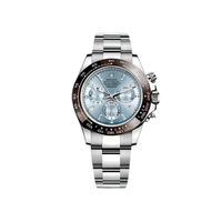 Thumbnail for Luxury Watch Rolex Daytona Platinum Ice Blue Baguette Diamond Dial 116506 Wrist Aficionado
