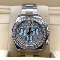 Thumbnail for Luxury Watch Rolex Daytona Platinum Ice Blue Diamond Dial & Bezel 116576TBR Wrist Aficionado