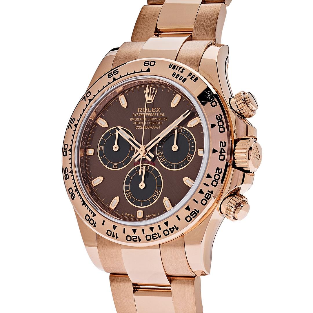 Luxury Watch Rolex Daytona Rose Gold Chocolate Brown Dial 116505 Wrist Aficionado