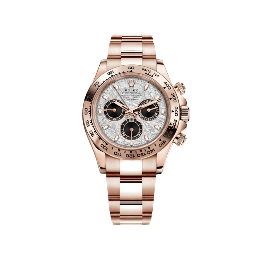 Luxury Watch Rolex Daytona Rose Gold Meteorite & Black Dial 116505 Wrist Aficionado