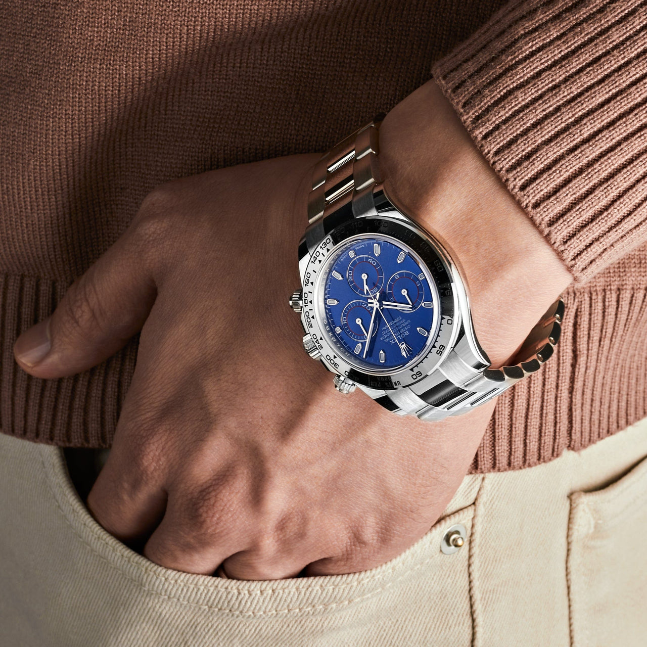 Luxury Watch Rolex Daytona White Gold Blue Dial 116509 (2023) Wrist Aficionado