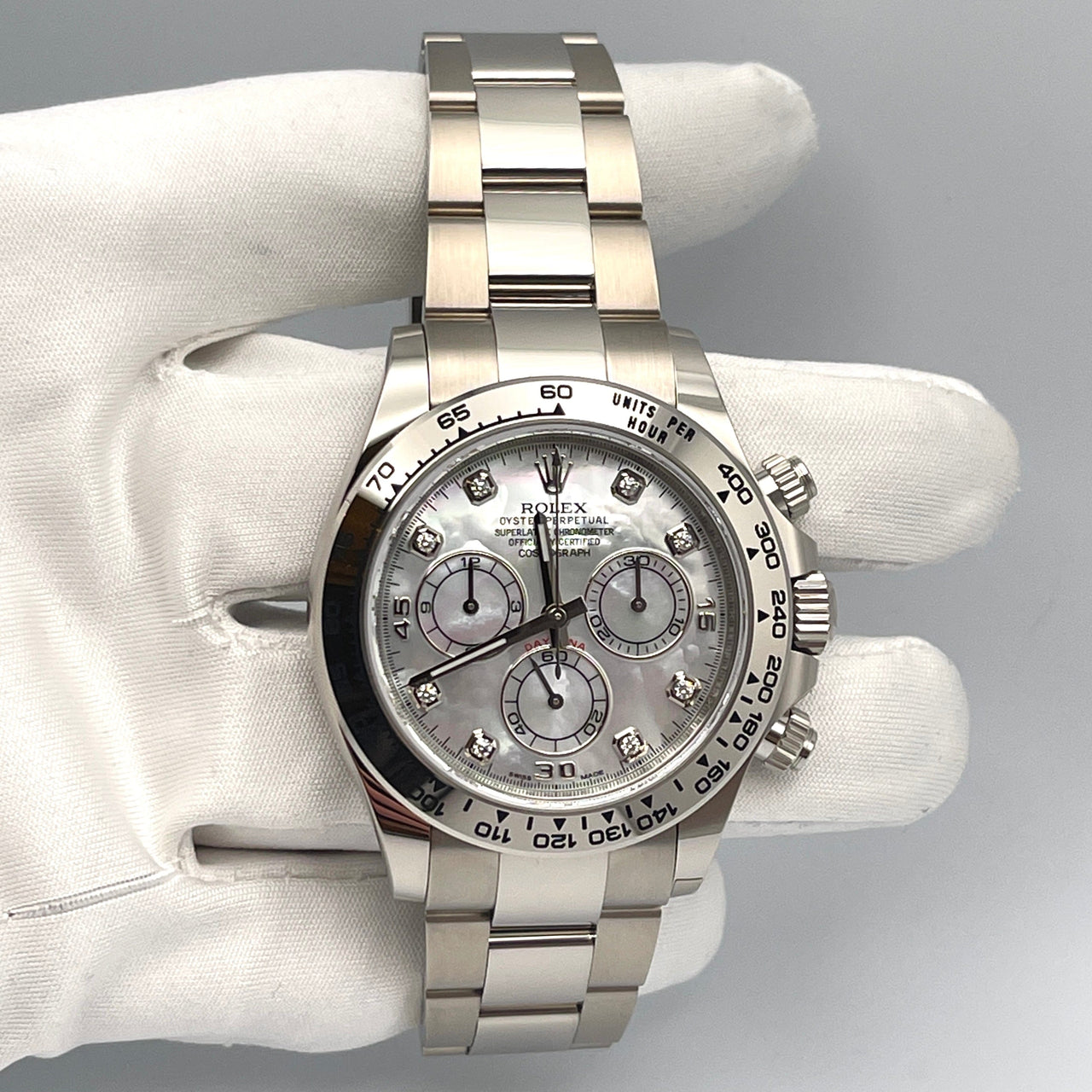 Rolex Daytona 116509 White Gold Mother Of Pearl Diamond Dial Wrist Aficionado