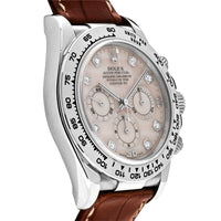 Thumbnail for Rolex Daytona White Gold Rose Mother of Pearl Diamond Dial 116519 Wrist Aficionado