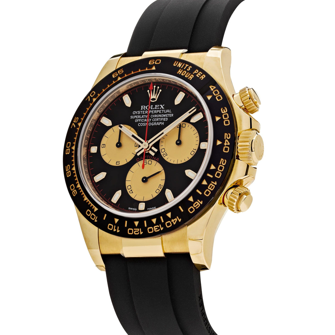 Luxury Watch Rolex Daytona Yellow Gold Black & Gold Paul Newman Dial 116518LN Wrist Aficionado