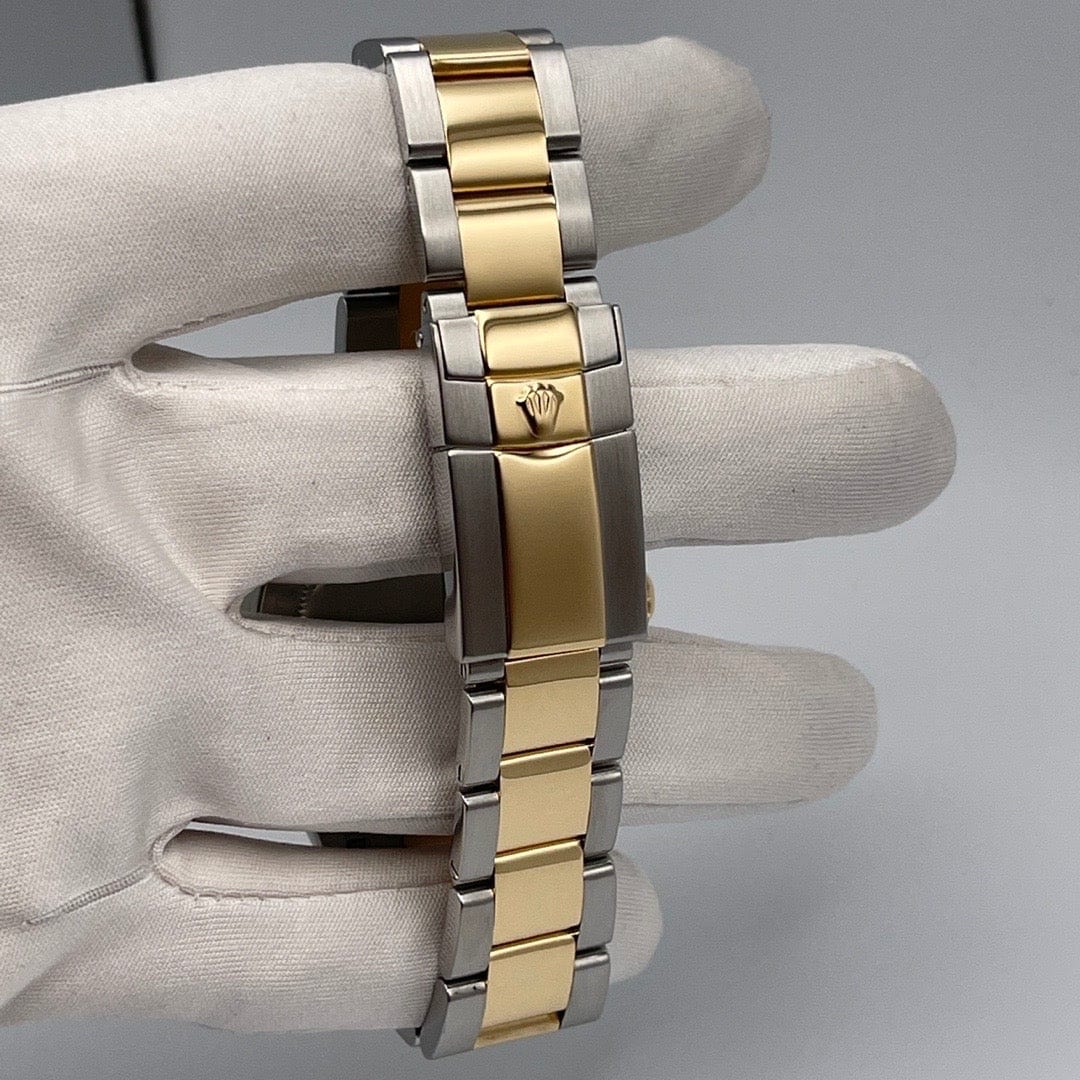 Luxury Watch Rolex Daytona Yellow Gold & Stainless Steel White Dial 116523 Wrist Aficionado