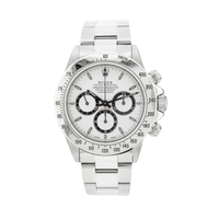 Thumbnail for Luxury Watch Rolex Daytona Zenith Movement 40mm Steel White Dial 16520 Wrist Aficionado