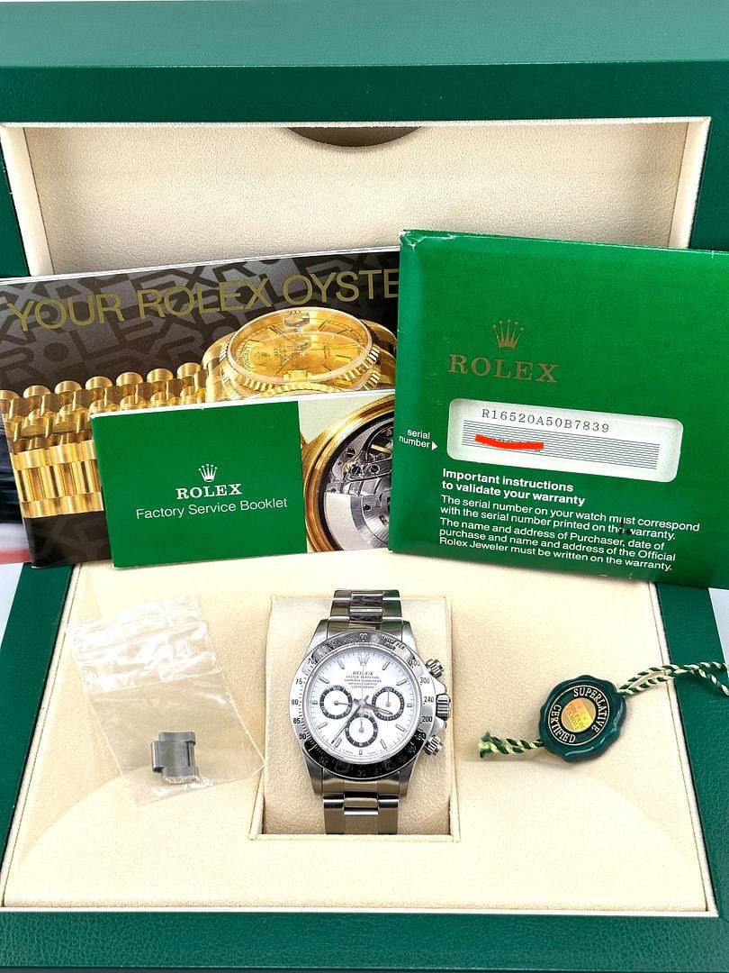 Luxury Watch Rolex Daytona Zenith Movement 40mm Steel White Dial 16520 Wrist Aficionado