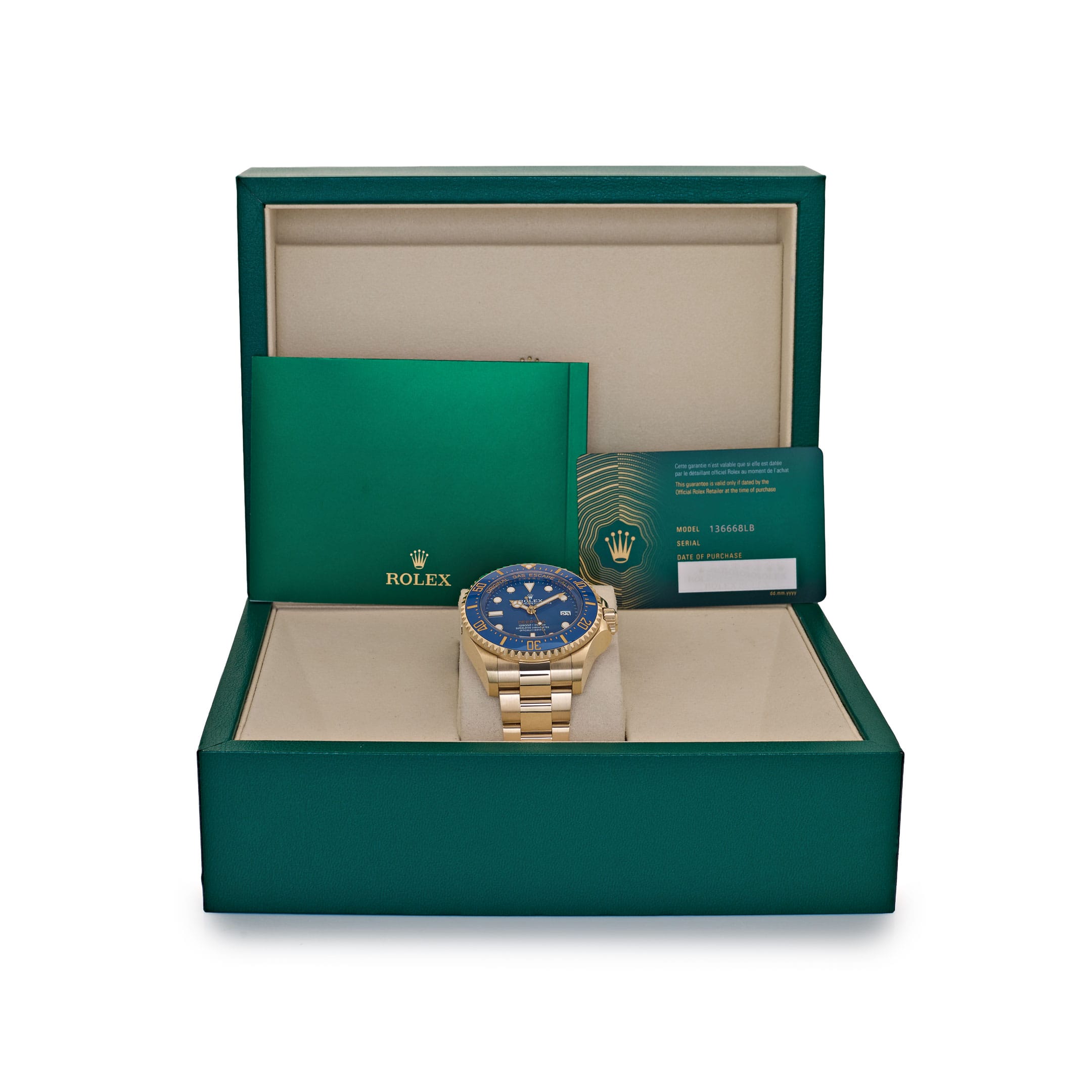 Rolex Deepsea 136668LB Yellow Gold Blue Dial Oyster (2025) – Wrist