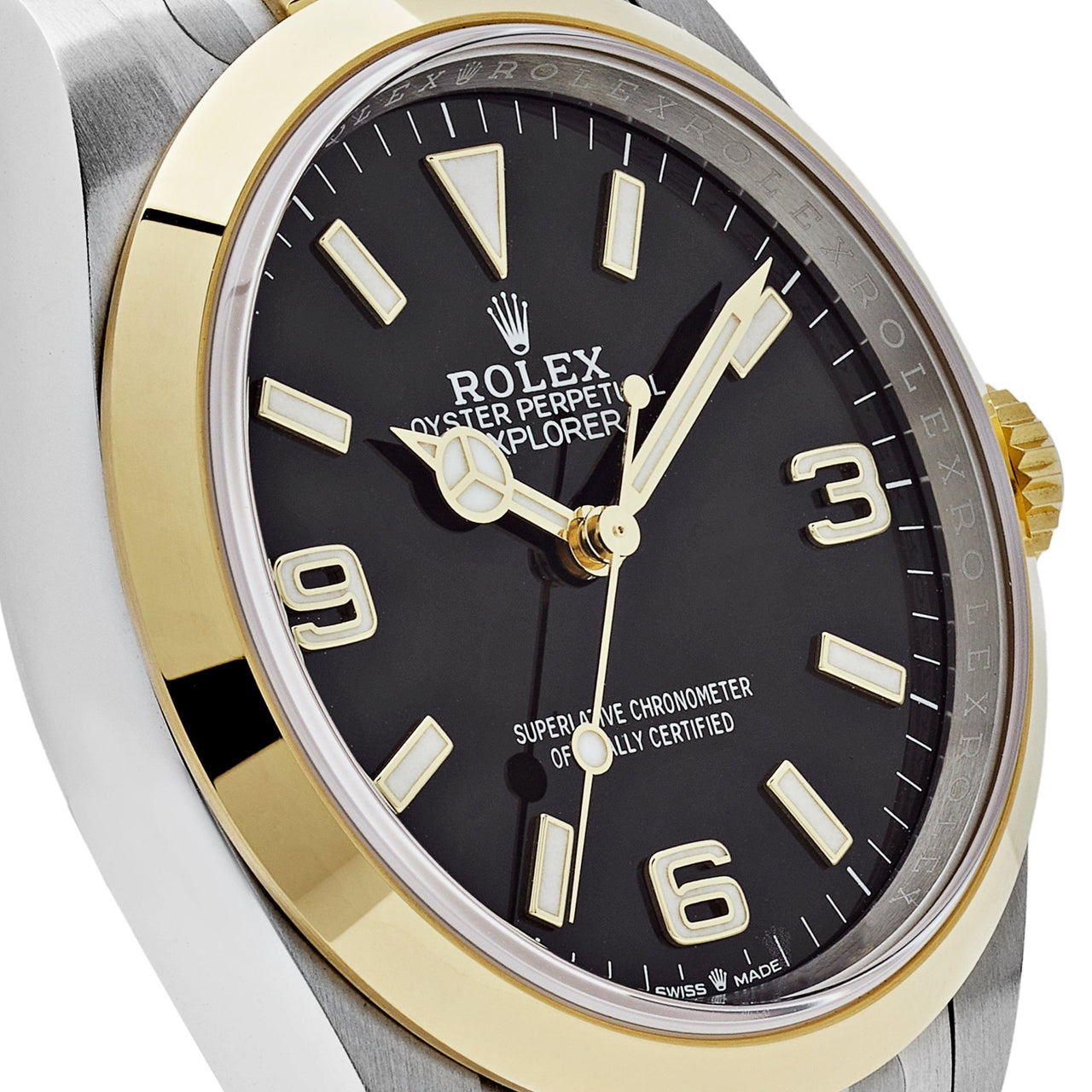 Rolex Explorer 124273 Yellow Gold Stainless Steel Black Dial