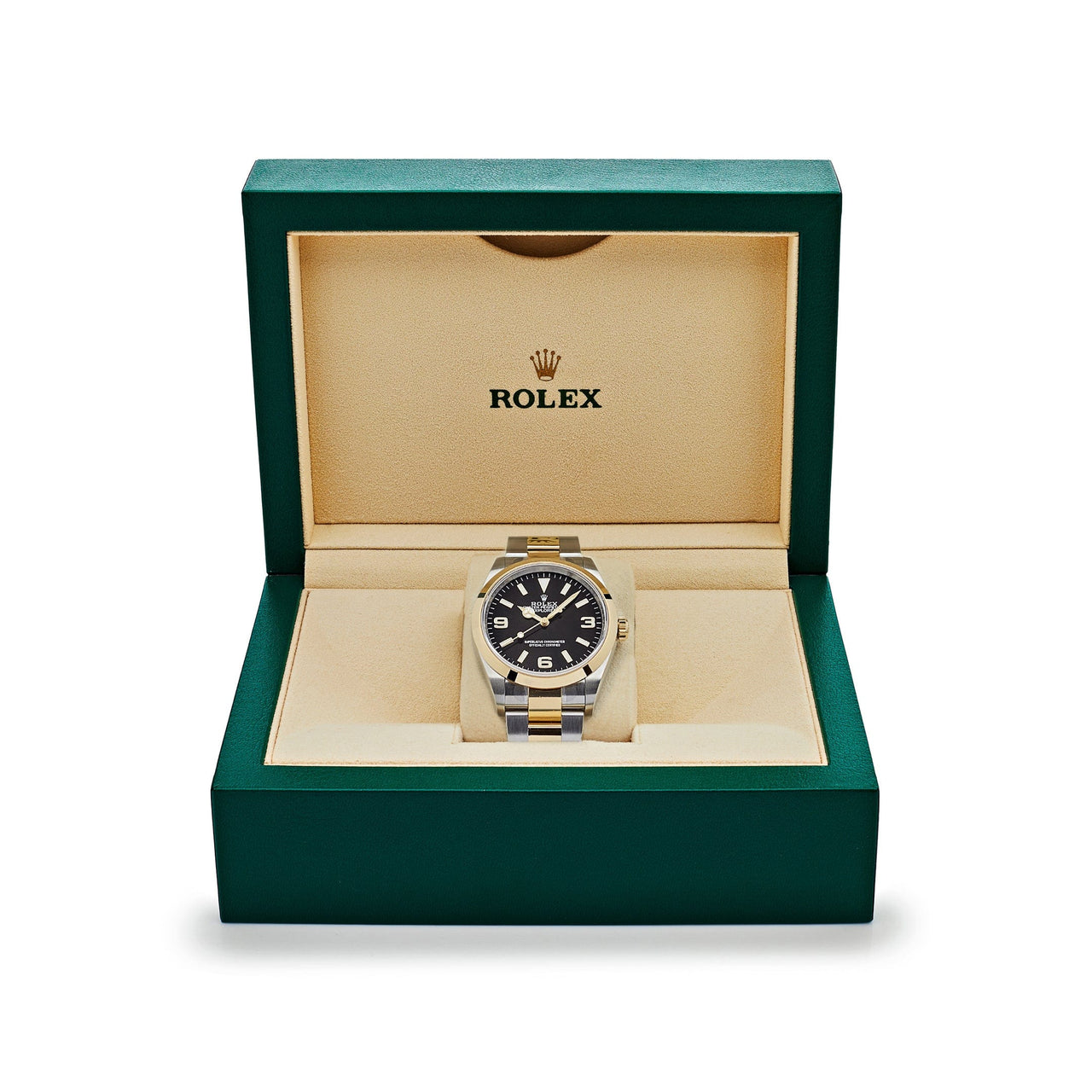 Rolex Explorer 124273 Yellow Gold Stainless Steel Black Dial