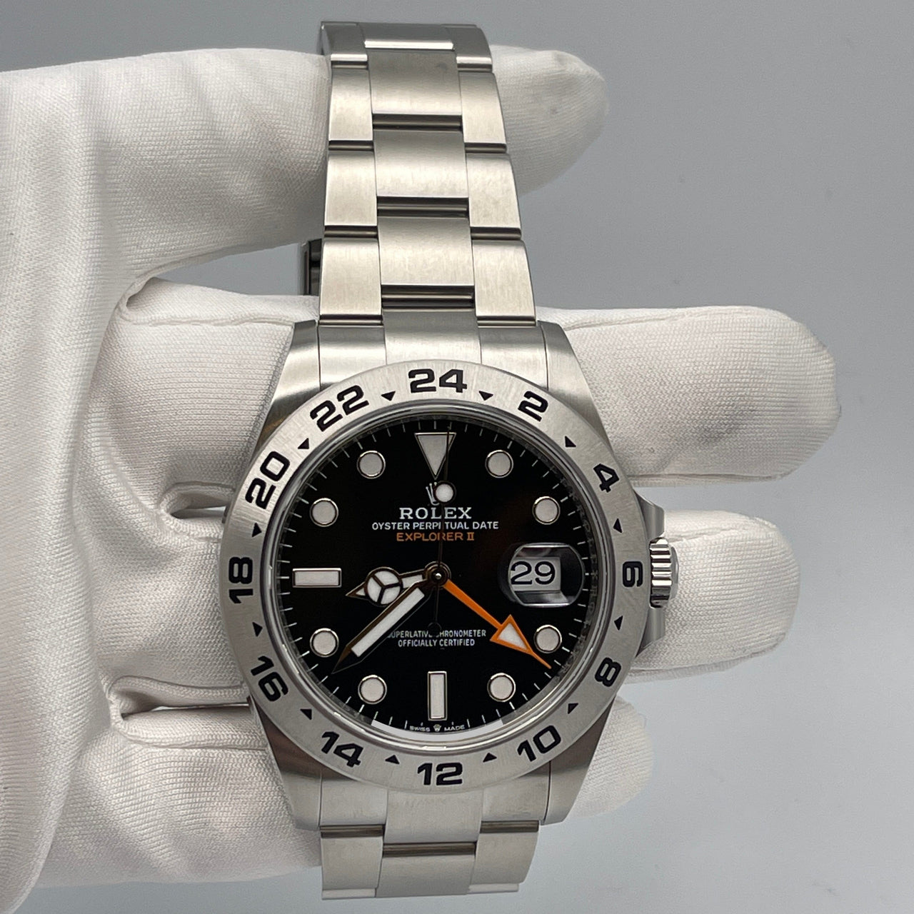 Luxury Watch Rolex Explorer II 42 Stainless Steel Black Dial 216570 Wrist Aficionado