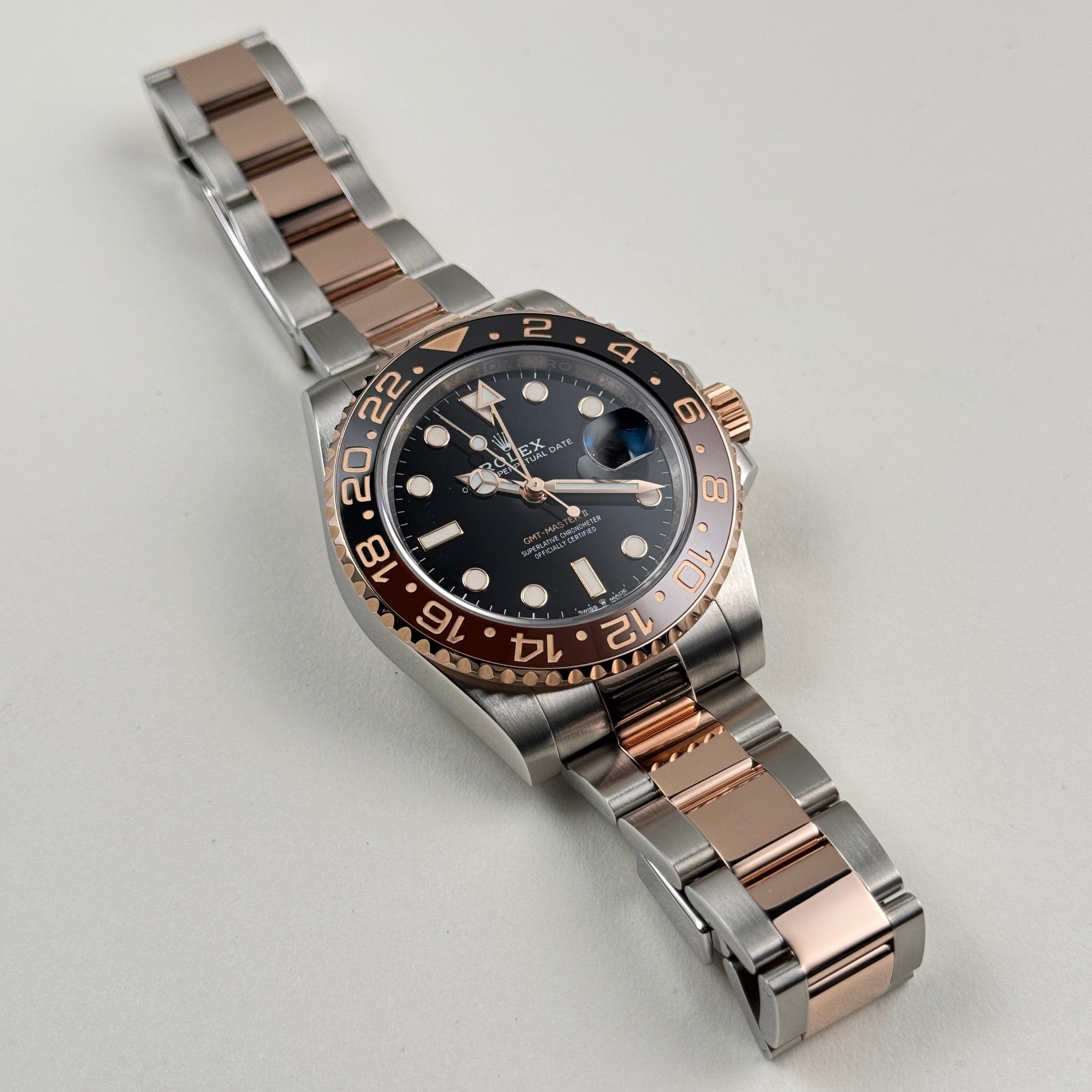 Rolex GMT-Master II 126711CHNR 'Root Beer' Rose Gold Stainless Black Dial (2022)