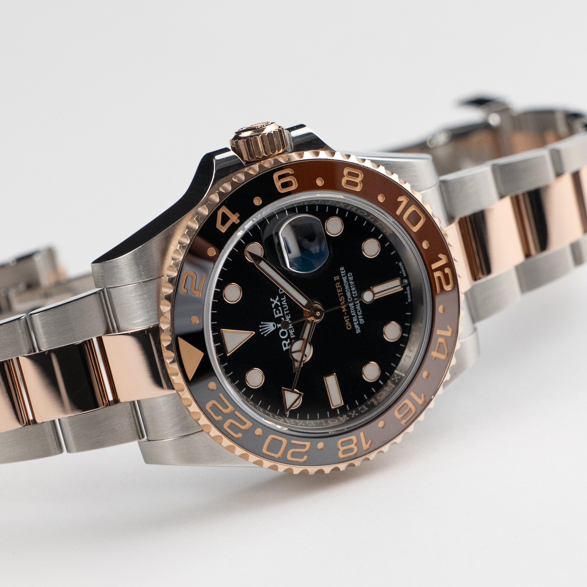 Rolex GMT-Master II 126711CHNR 'Root Beer' Stainless Steel Rose Gold Black Dial (2021)