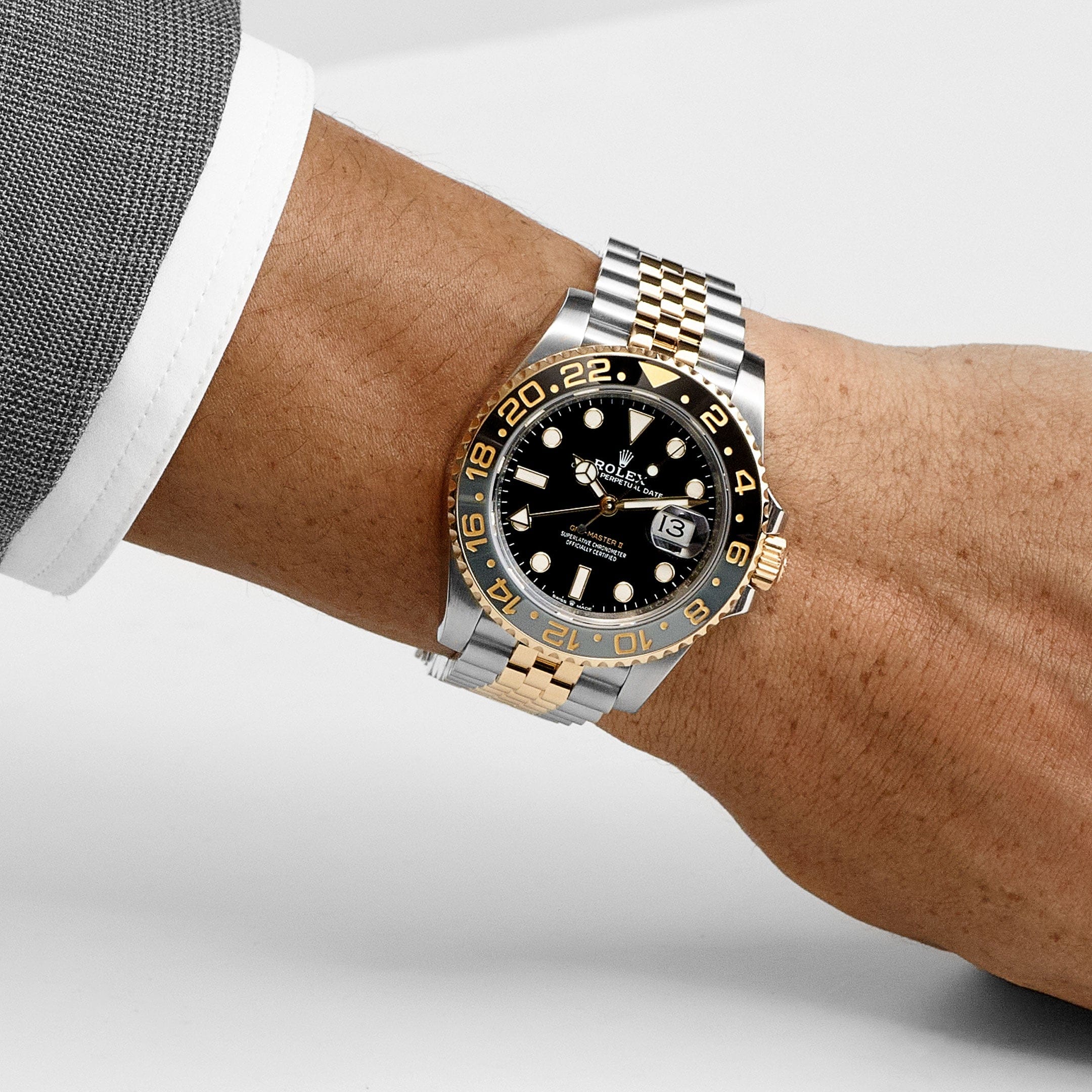 Rolex GMT-Master II 126713GRNR Stainless Steel Yellow Gold Black Dial Jubilee (2025)