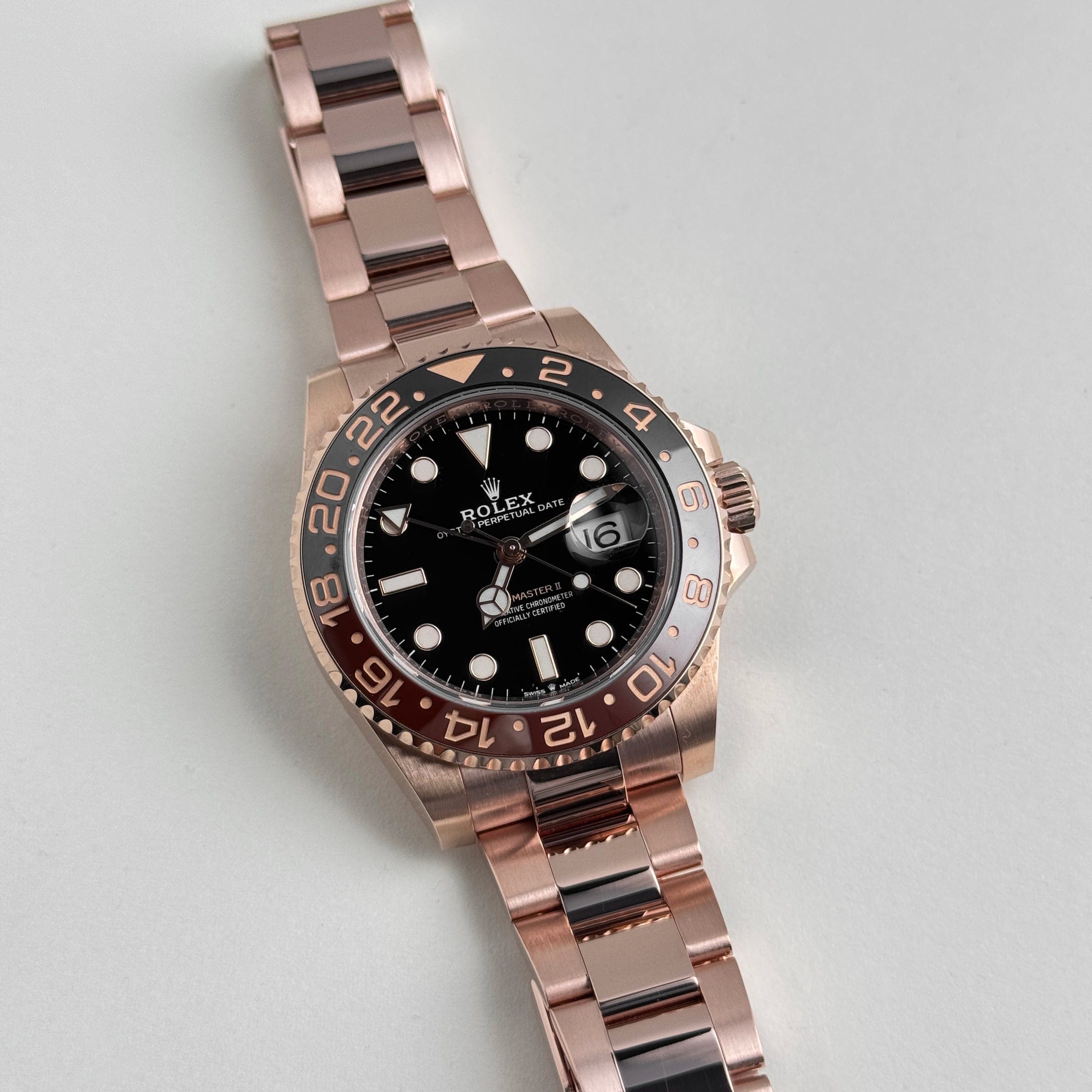 Rolex GMT-Master II 126715CHNR 'Root Beer' Rose Gold Black Dial