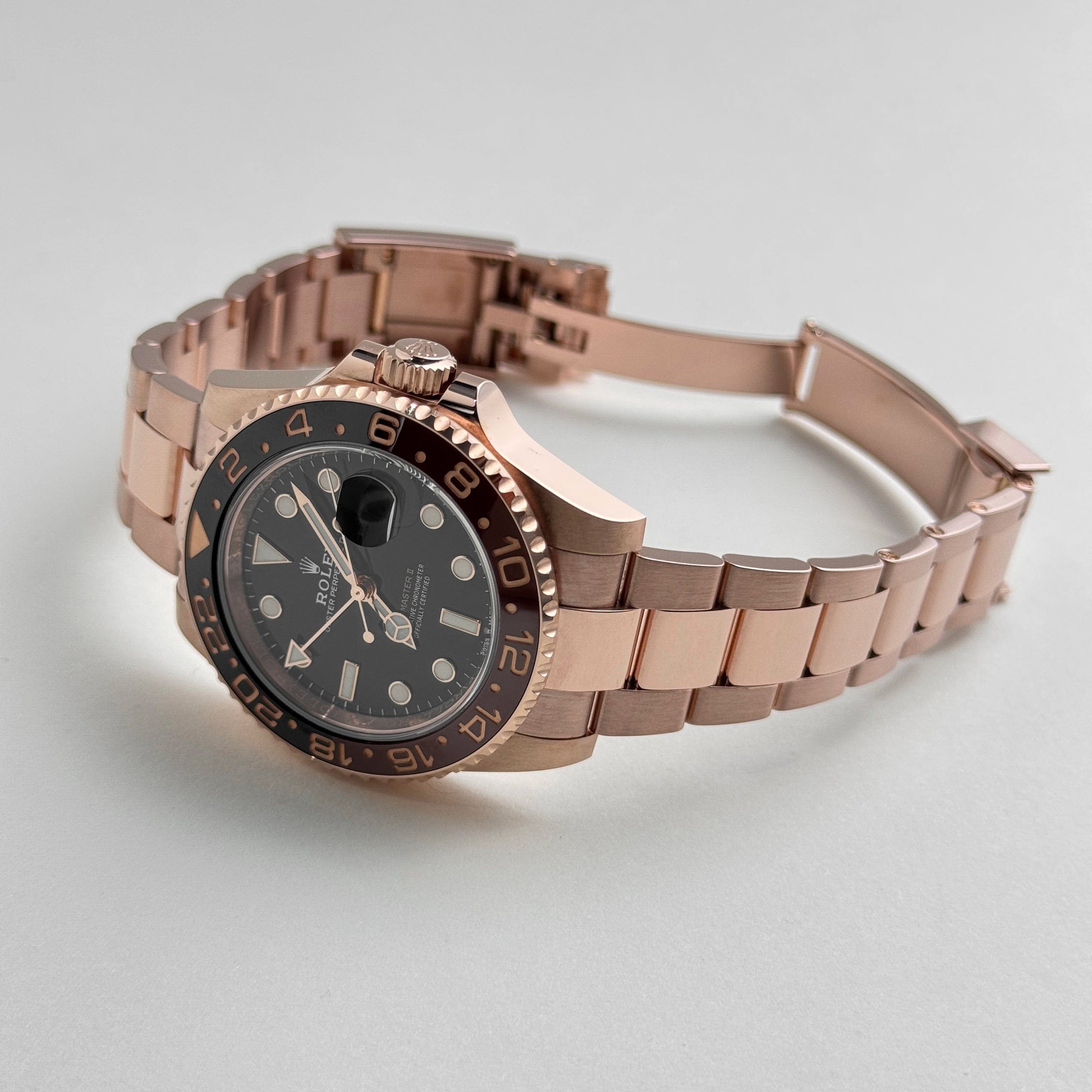 Rolex GMT-Master II 126715CHNR 'Root Beer' Rose Gold Black Dial