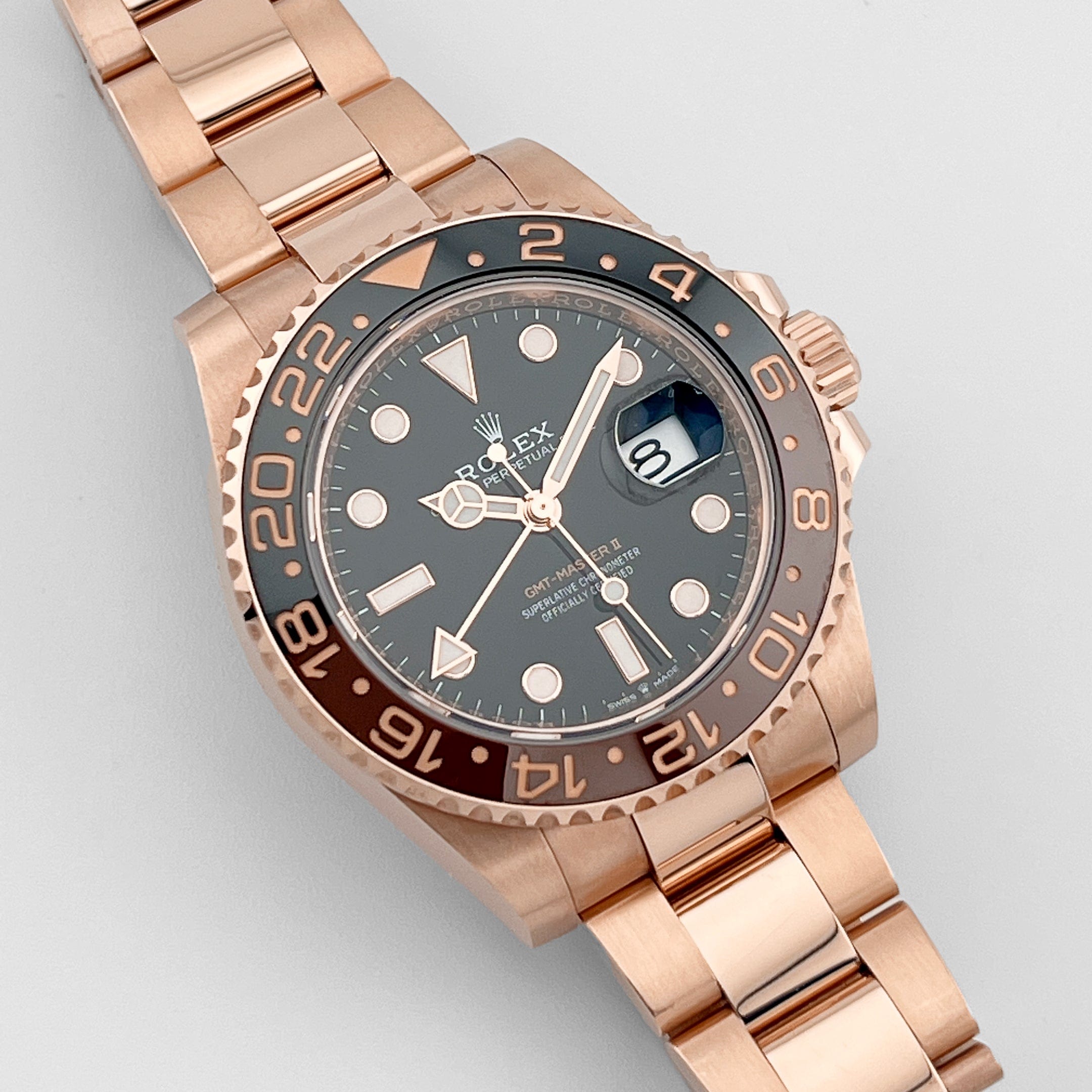 Rolex GMT-Master II 126715CHNR 'Root Beer' Rose Gold Black Dial