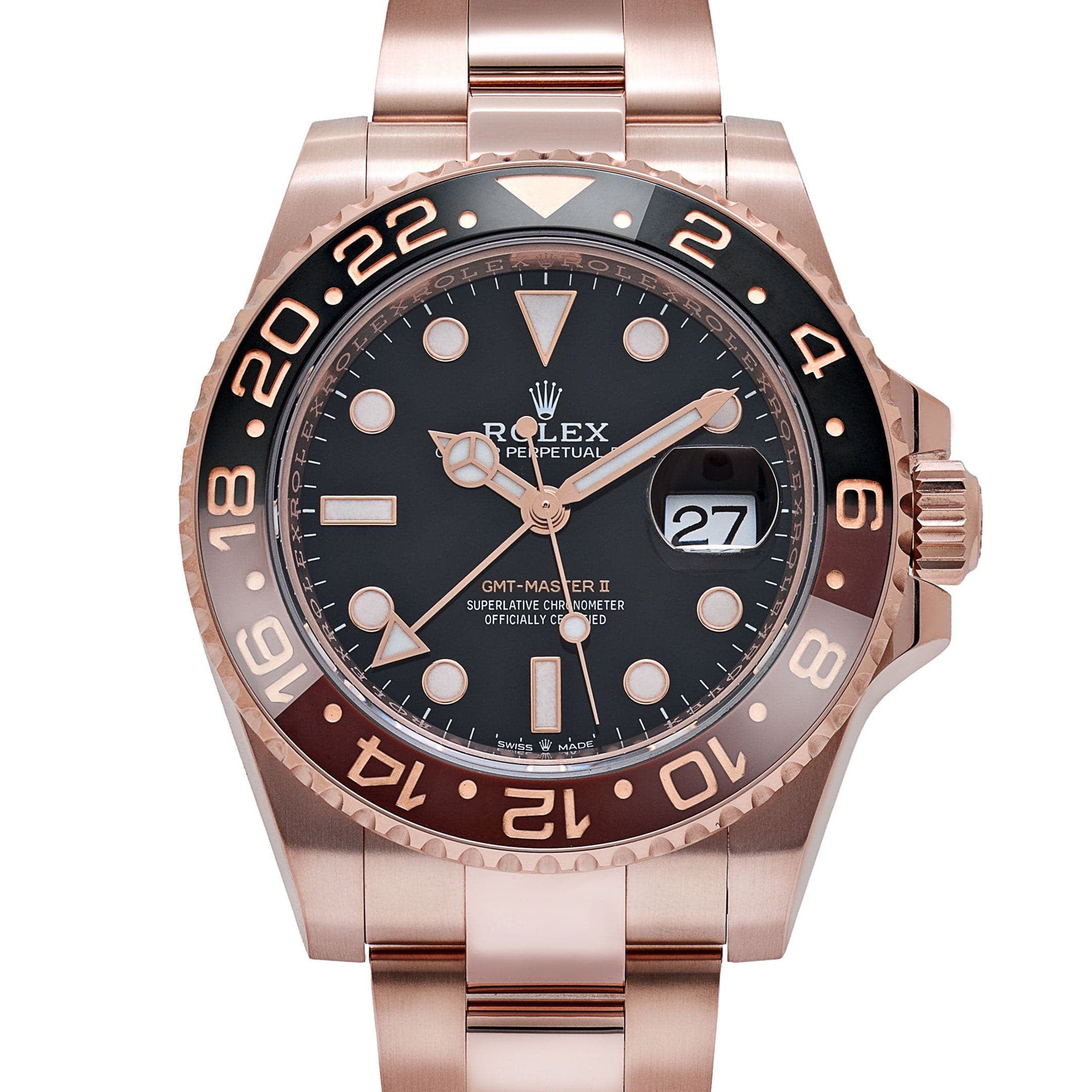 Rolex GMT-Master II 126715CHNR 'Root Beer' Rose Gold Black Dial