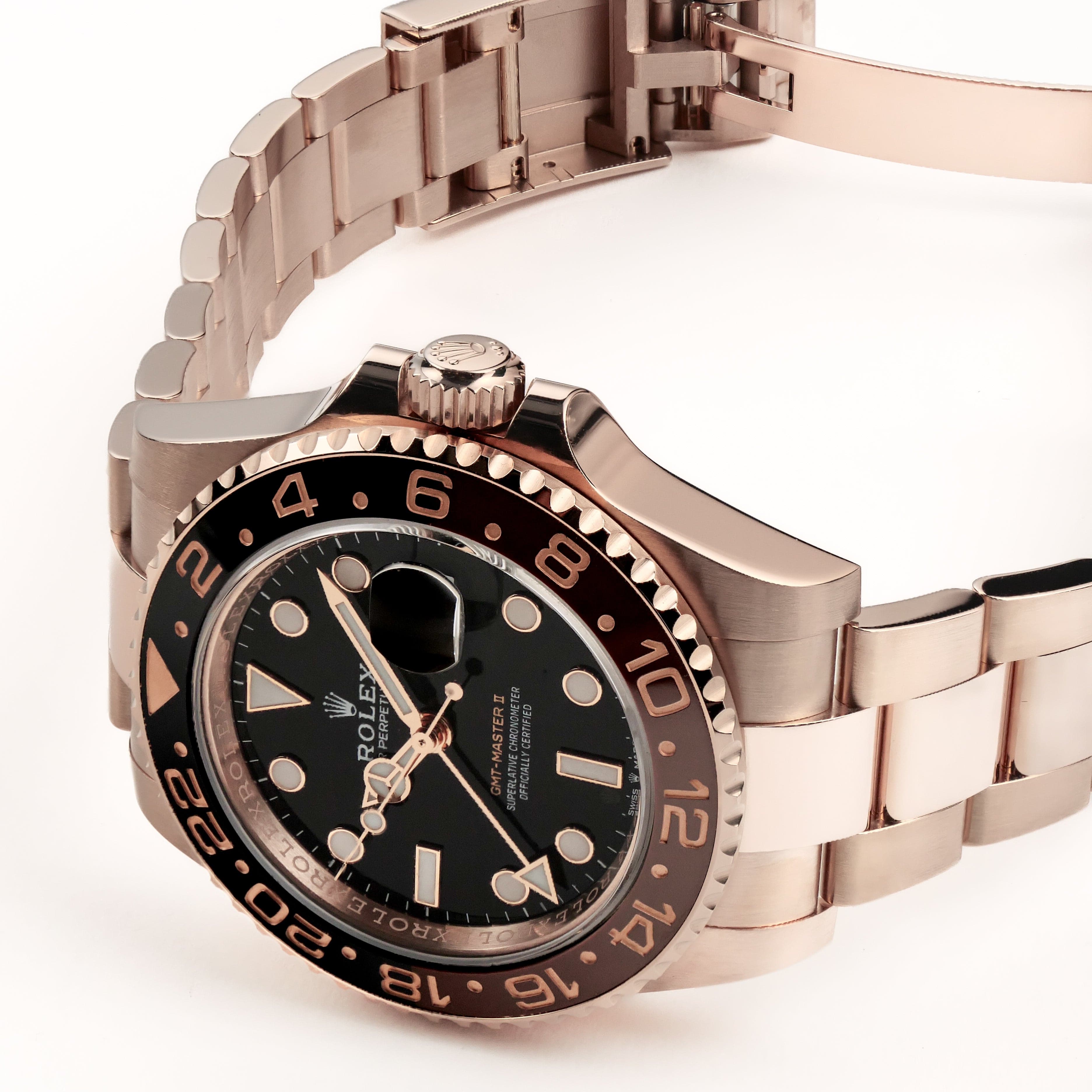 Rolex GMT-Master II 126715CHNR 'Root Beer' Rose Gold Black Dial