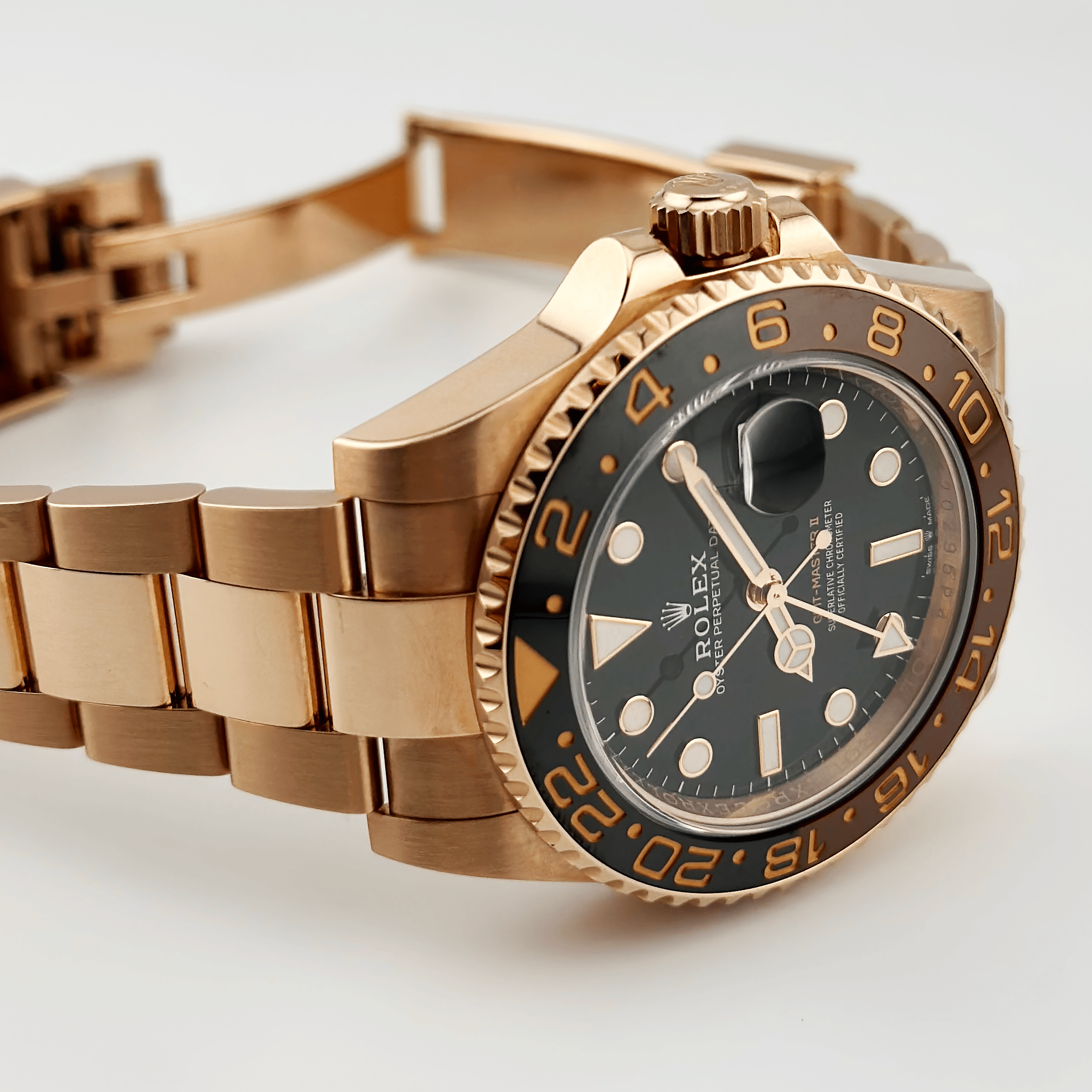 Rolex GMT-Master II 126715CHNR 'Root Beer' Rose Gold Black Dial