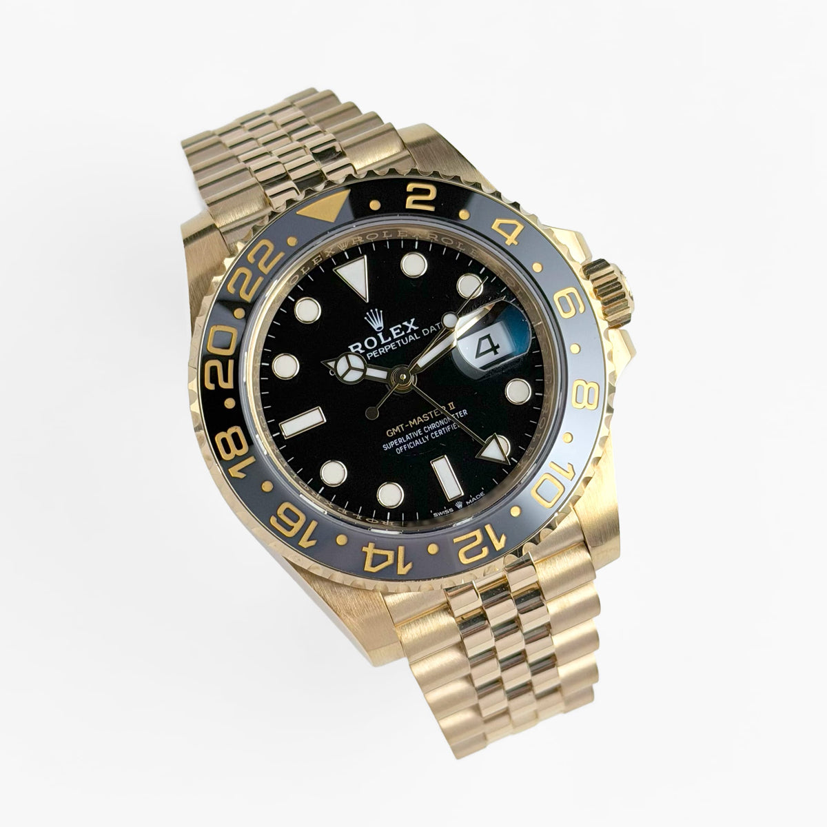 Rolex GMT-Master II 126718GRNR Yellow Gold Black Dial Jubilee (2024)