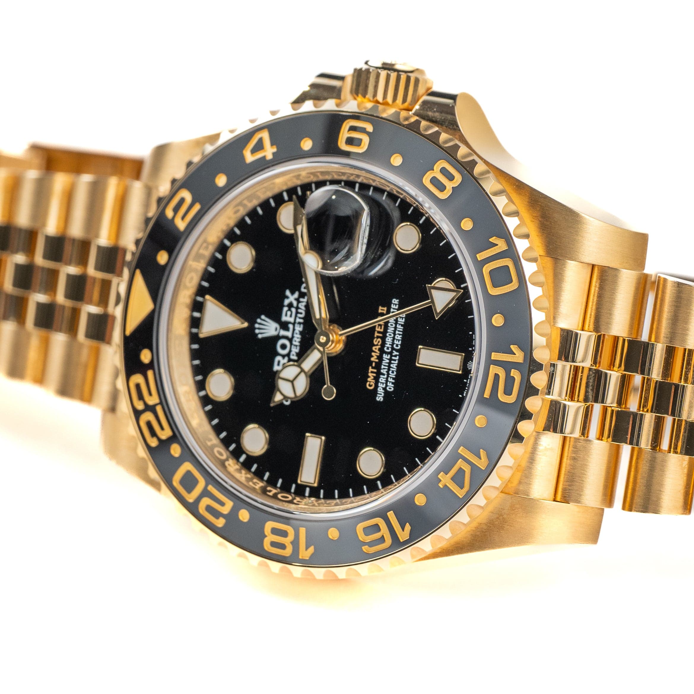 Rolex GMT-Master II 126718GRNR Yellow Gold Black Dial Jubilee (2025)