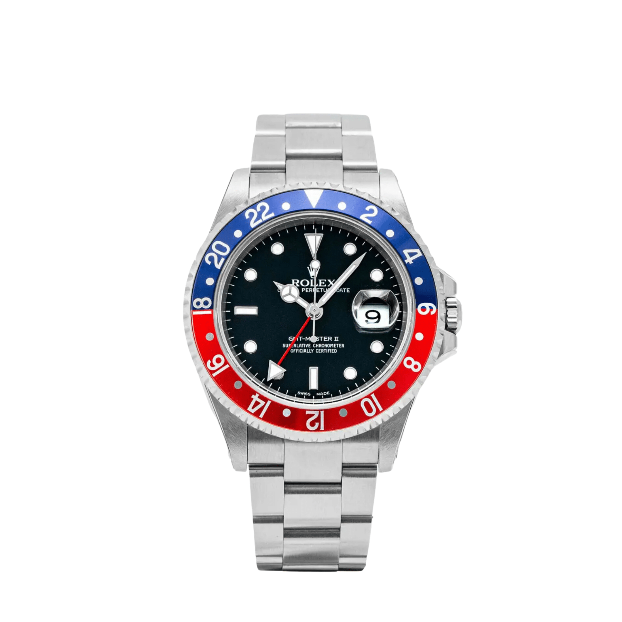 Rolex GMT Master II 16710 Pepsi Stainless Steel Black Dial Wrist Aficionado