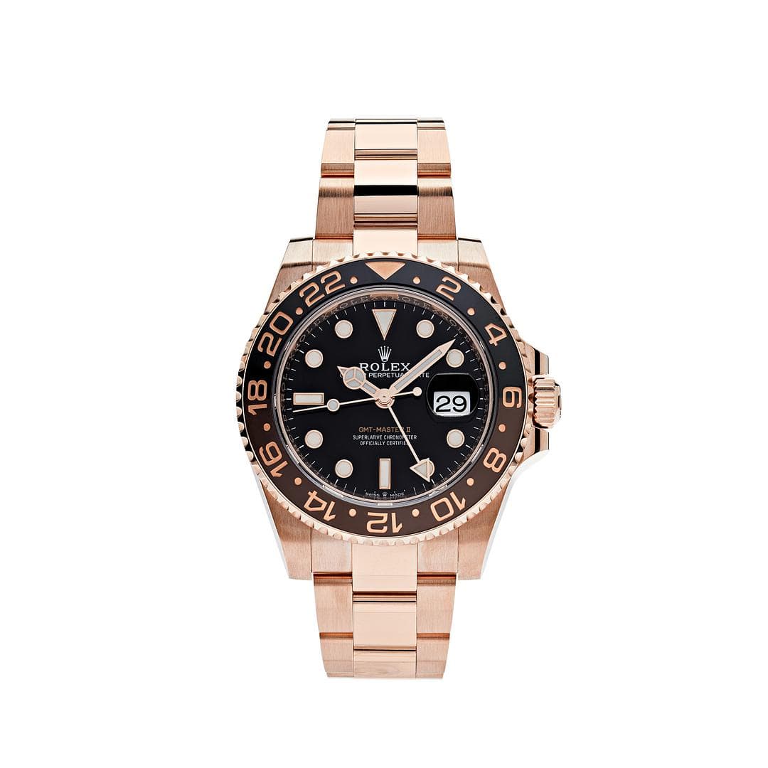 Luxury Watch Rolex GMT-Master II 'Root Beer' Rose Gold Black Dial 126715CHNR (2019) Wrist Aficionado