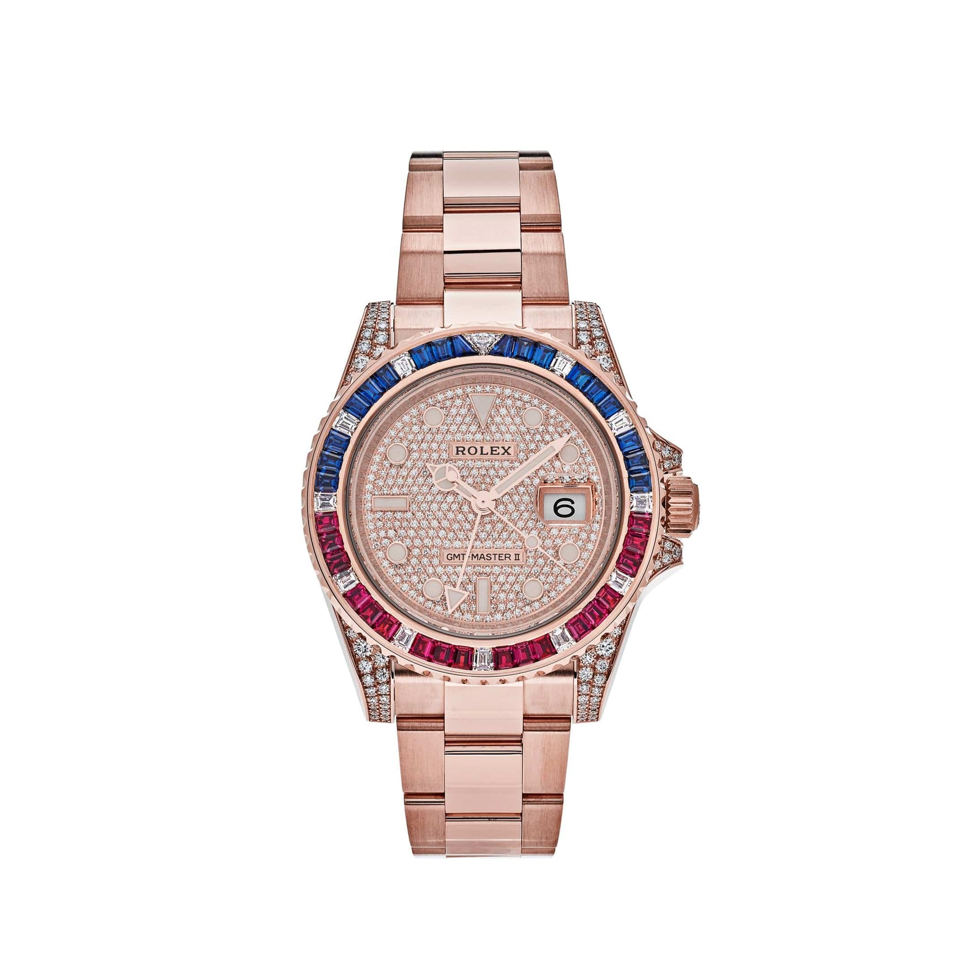 Rolex GMT-Master II 126755SARU Rose Gold Sapphire and Ruby – Wrist