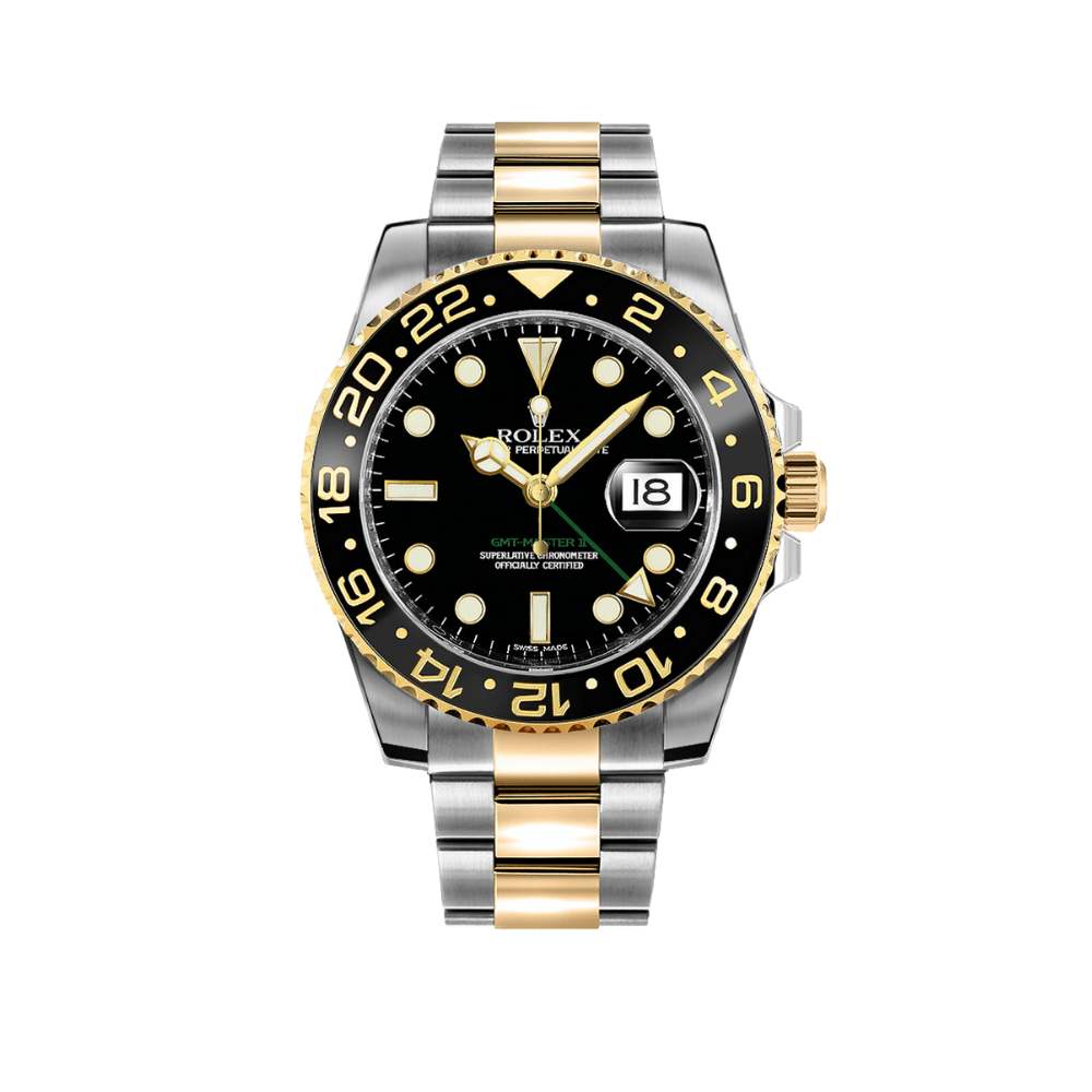 Rolex GMT-Master II Yellow Gold & Stainless Steel 116713LN wrist aficionado