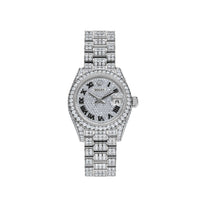 Thumbnail for Rolex Ladies Datejust White Gold Pave Set Diamonds 279459RBR Wrist Aficionado