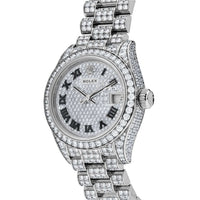 Thumbnail for Rolex Ladies Datejust White Gold Pave Set Diamonds 279459RBR Wrist Aficionado