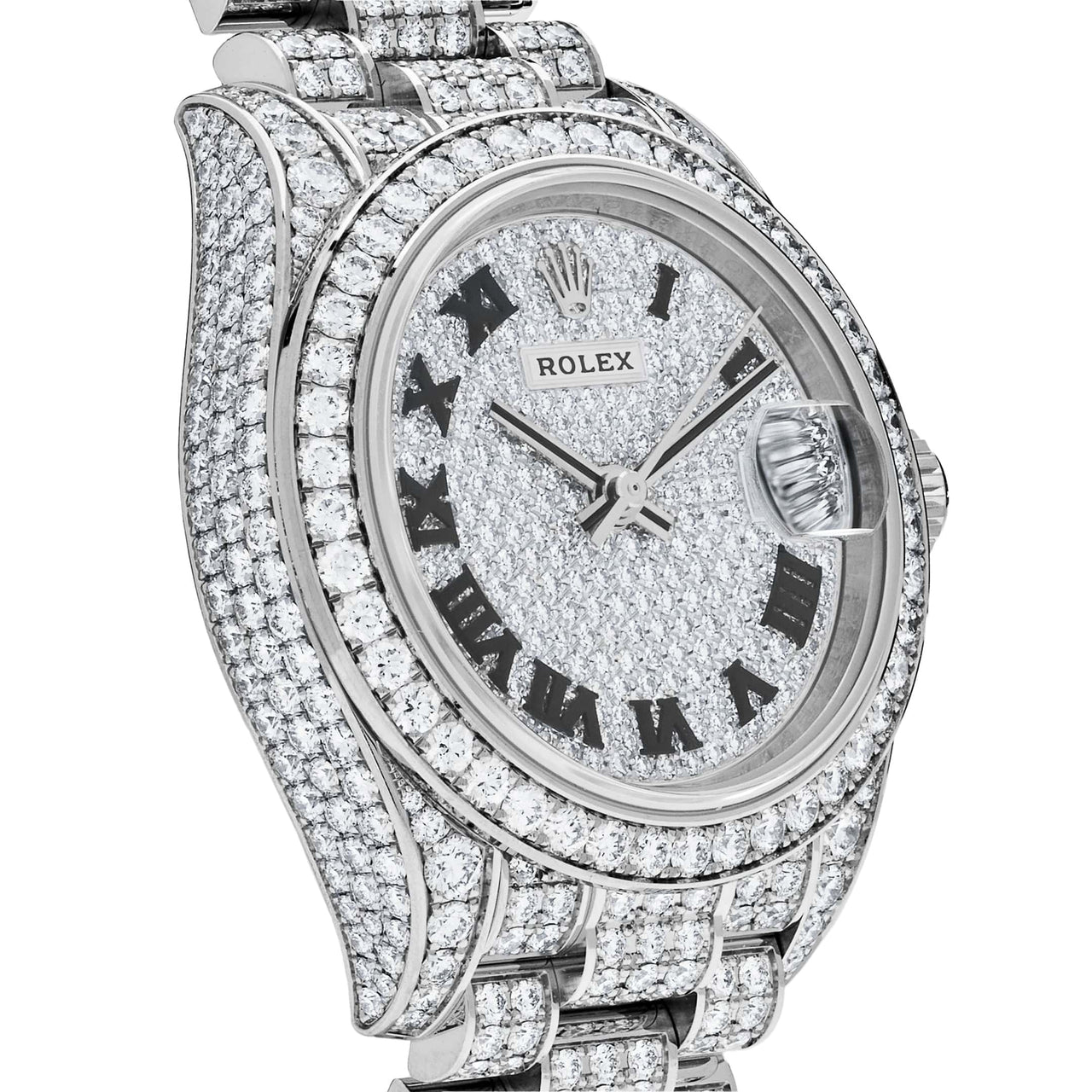Rolex Ladies Datejust White Gold Pave Set Diamonds 279459RBR Wrist Aficionado