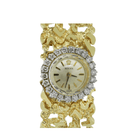 Rolex 'Ladies' Vintage Cocktail Watch 8300 Yellow Gold Champagne Dial Diamond Bezel Nugget Filigree Style Mesh Bracelet