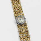 Rolex 'Ladies' Vintage Cocktail Watch 8300 Yellow Gold Champagne Dial Diamond Bezel Nugget Filigree Style Mesh Bracelet