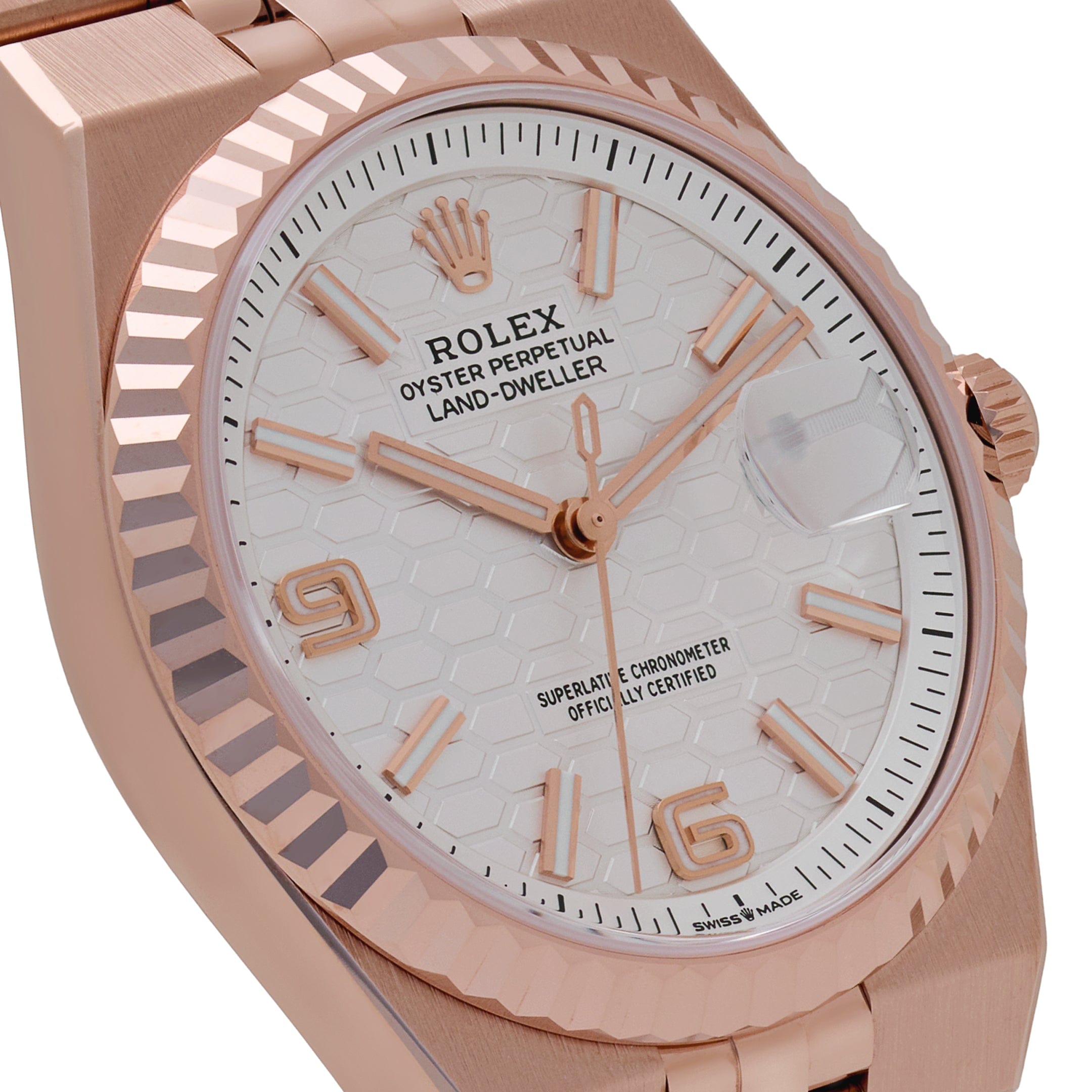 Rolex Land-Dweller 127235 Rose Gold Intense White Dial (2025