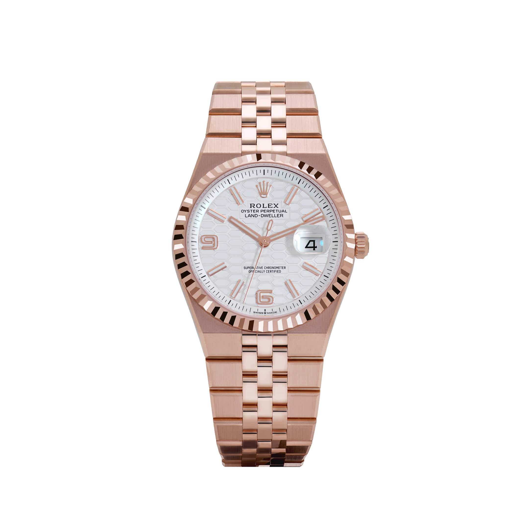 Rolex Land-Dweller 127235 Rose Gold Intense White Dial (2025